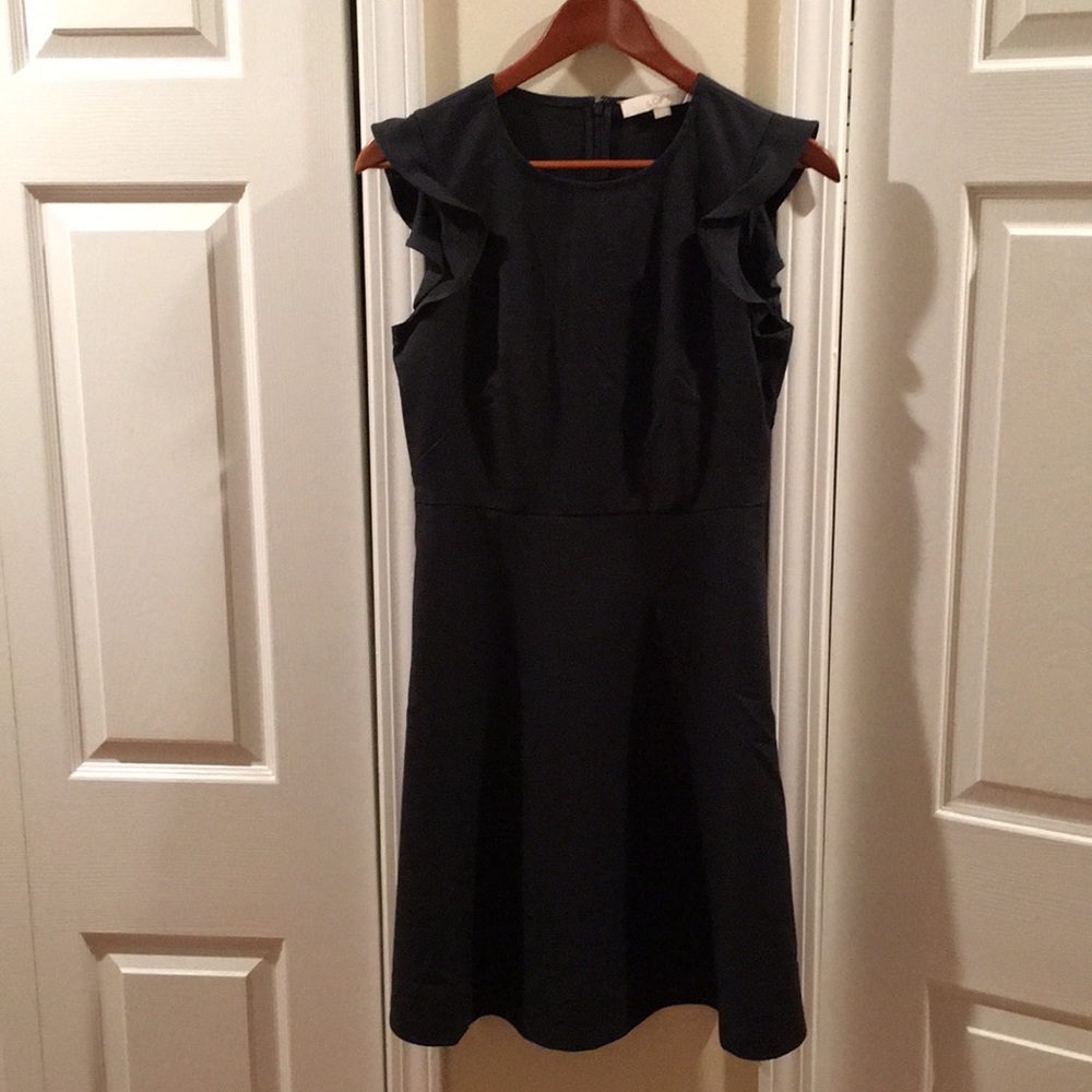 Loft stylish little black dress size 2